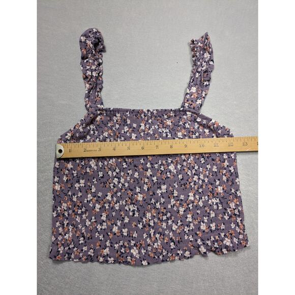 Pink Rose Tank Women's Small Purple Floral Halter Summer Boho EUC - Picture 5 of 9